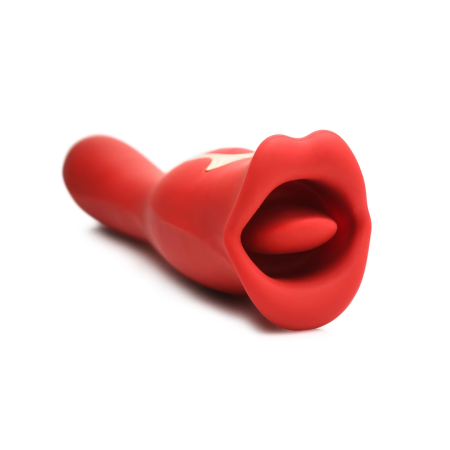 Kiss and Tell Pro Dual-Ended Vibrator Red - Flexible Silicone, Waterproof