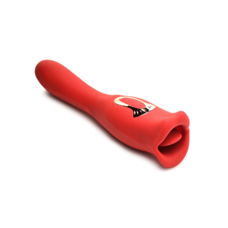 Kiss and Tell Pro Dual-Ended Vibrator Red - Flexible Silicone, Waterproof