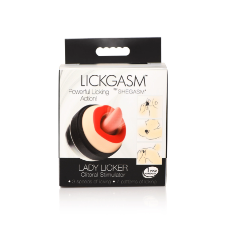 XR Brands Lickgasm Intimate Tongue Simulator, Waterproof, Red, USB