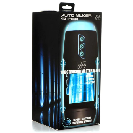 XR Brands The Milker Slider Black - Automatic Stroking Device, IPX6