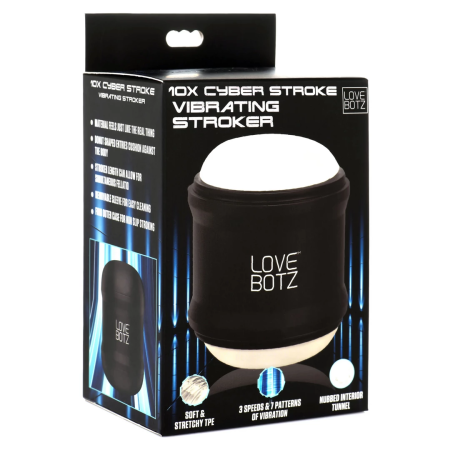 XR Brands Cyber Stroke Intimate Machine Black - Dual-Ended Vibrating System