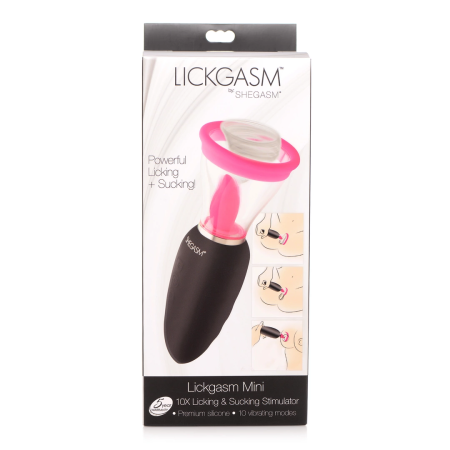XR Brands Lickgasm Mini Pink - 10-Mode Suction & Licking Device