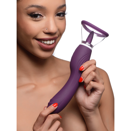 XR Brands Lickgasm 8-Mode Intimate Licking & Suction Device Purple