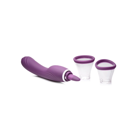 XR Brands Lickgasm 8-Mode Intimate Licking & Suction Device Purple