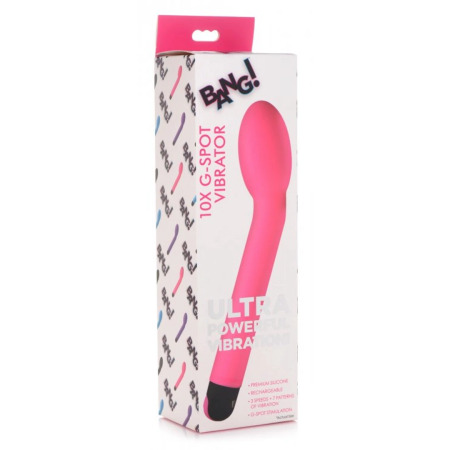 XR Brands Inmi Curved Vibrator 10-Mode Silicone Pink Compact Model
