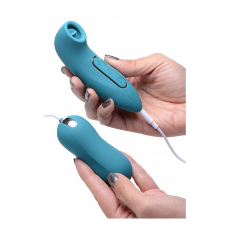 Entwined Dual Action Egg & Licking Stimulator - Silicone, USB Rechargeable