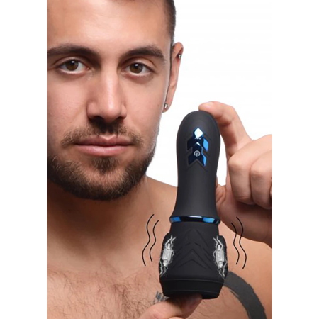 XR Brands Turbo Silicone Intimate Head Stimulator Rechargeable Black
