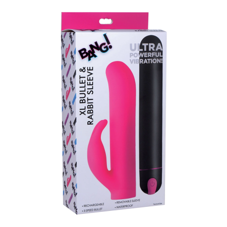 BANG XL Bullet Silicone Set with Curved Tip & Rabbit Attachment