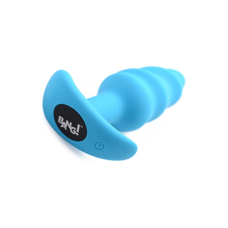 BANG Swirl Silicone Anal Plug with Remote Control, 21 Vibration Modes