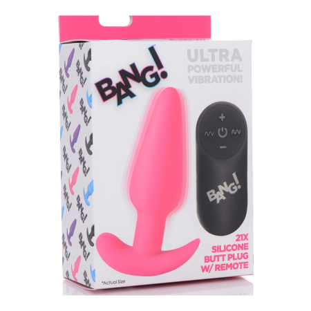 BANG Wireless Silicone Plug with 21 Vibration Modes & Remote Control