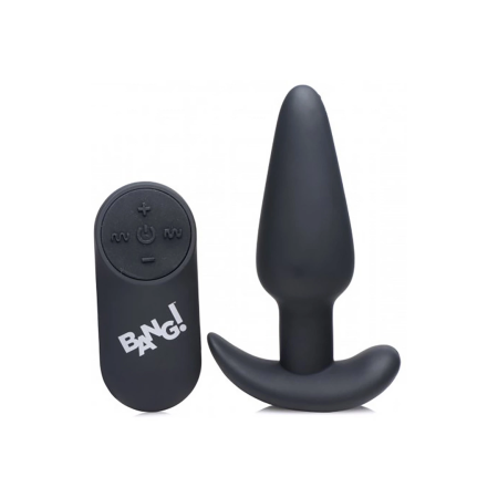 BANG Remote-Controlled Silicone Plug - 21-Mode Waterproof, Black