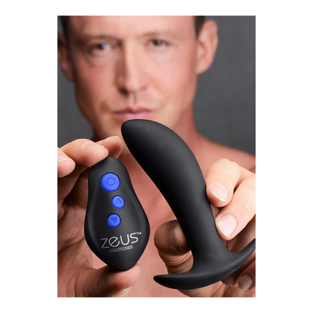 XR Brands Pro-Shocker Silicone Prostate Plug with Vibration & E-Stim