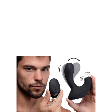 XR Brands P-Pulse Silicone Intimate Massager Remote 10 Modes Black