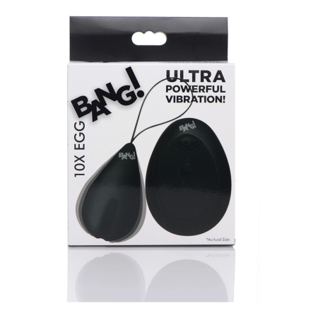 Bang! Silicone Vibrating Egg 10 Modes Purple IPX5 Wireless USB Rechargeable