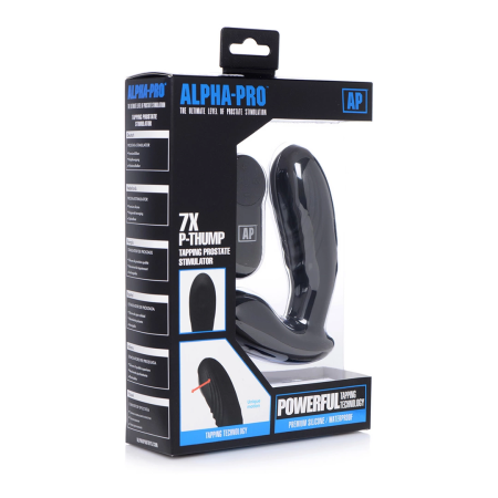 XR Brands P-Thump Tapping Prostate Device 7 Modes Remote Control Black