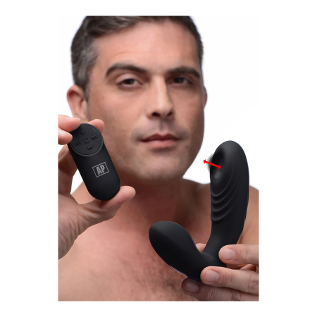 XR Brands P-Thump Tapping Prostate Device 7 Modes Remote Control Black