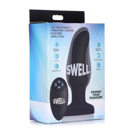 XR Brands Swell Plug Inflatable Silicone Anal Model with Vibration Remote