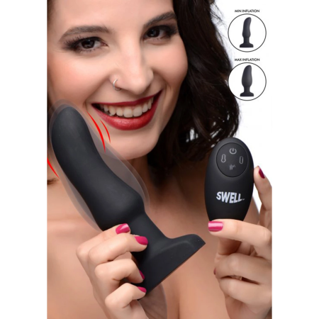 XR Brands Swell Plug Inflatable Silicone Anal Model with Vibration Remote