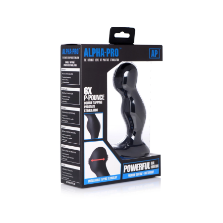 XR Brands P-Pounce Double Tap Prostate Model 6-Speed Silicone Black