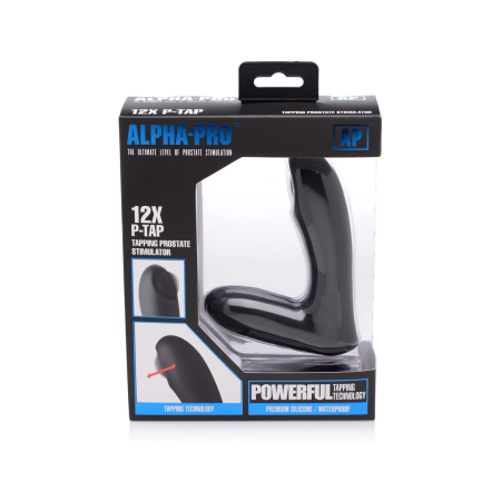 XR Brands P-Pulse Tapping Prostate System 12-Speed, Black Silicone