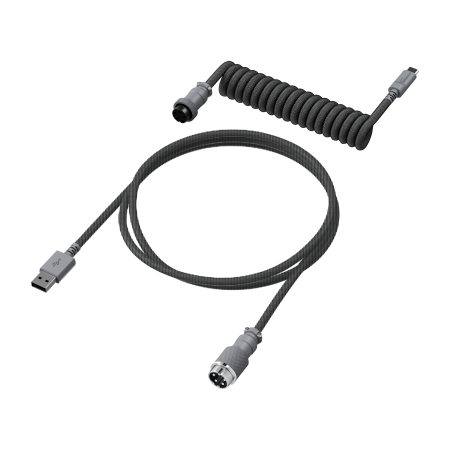 HyperX Spiralinis laidas - USB Type-C - Pilkas