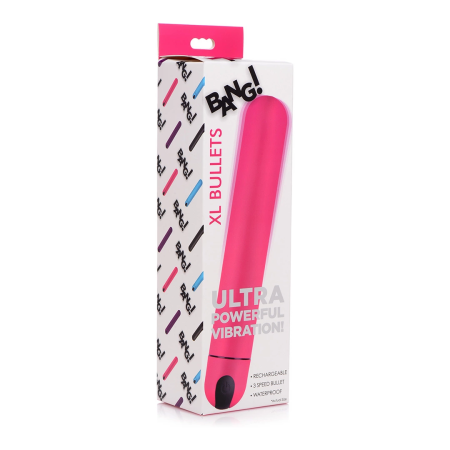XR Brands XL Bullet Vibrator Rechargeable Waterproof Black ABS