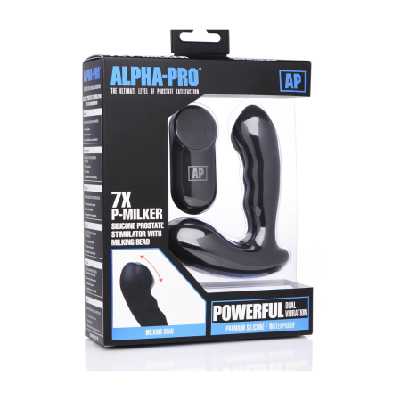 XR Brands P-Milker Silicone Prostate Massager 7-Speed Black