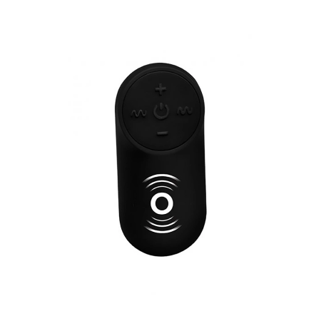XR Brands Vibrating Silicone Bullet Remote Control Rechargeable Black