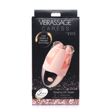 XR Brands Caress Vibrating Massager - Dual-Action Silicone Device
