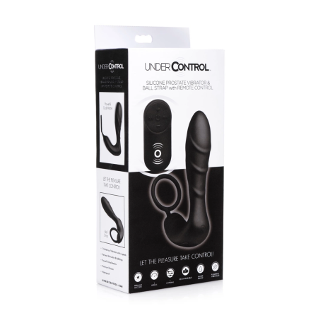 XR Brands Prostatic Model Silicone Ring & Remote Control, Black