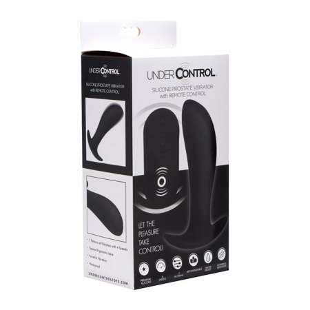 XR Brands Silicone Intimate Wellness Device Remote Control Black