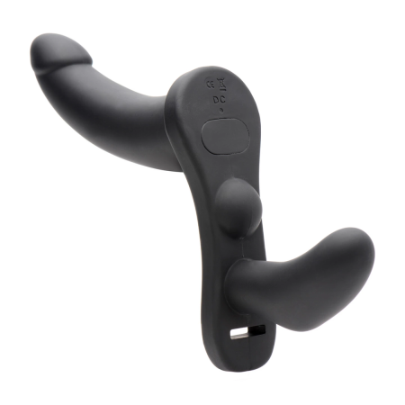 Sportsheets Double Take Adjustable Harness Set with Dual Motors, Black