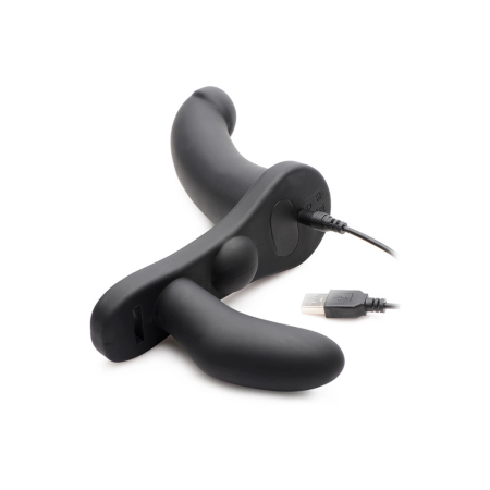 Sportsheets Double Take Adjustable Harness Set with Dual Motors, Black