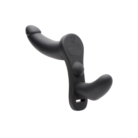 Sportsheets Double Take Adjustable Harness Set with Dual Motors, Black