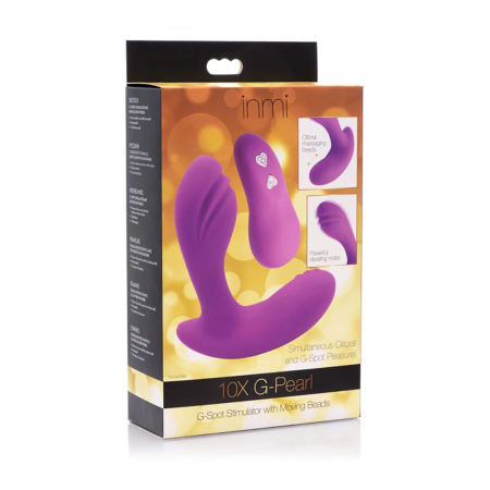 XR Brands G-Pearl Intimate Stimulator with Rotating Beads, Rechargeable