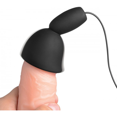 XR Brands Deluxe Silicone Head Stimulator 10-Mode Black