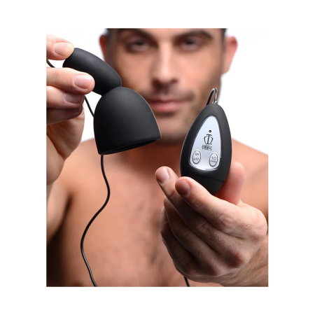 XR Brands Deluxe Silicone Head Stimulator 10-Mode Black
