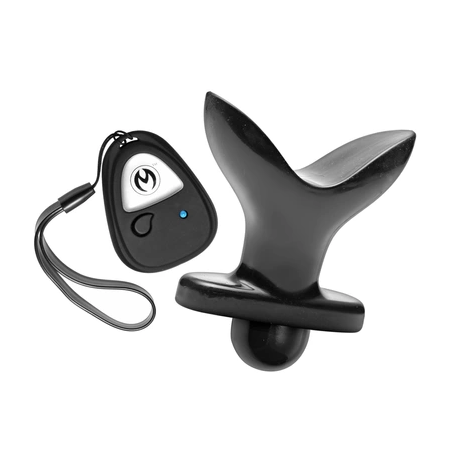 XR Brands Ass Anchor Vibrating Anal Plug with Remote Control Black