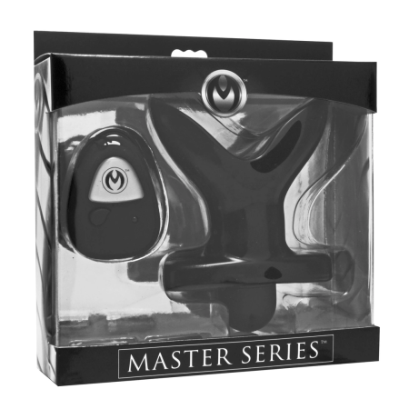 XR Brands Ass Anchor Vibrating Anal Plug with Remote Control Black