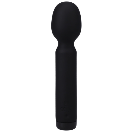 Doc Johnson Black Silicone Compact Wand Massager USB Rechargeable 10 Modes