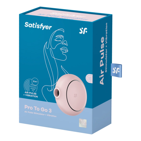 Satisfyer Pro To Go 3 Air Pulse Intimate Device, Compact & Waterproof