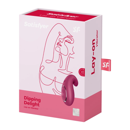 Satisfyer Dipping Delight Lay-On Vibrator Silicone Pink Rechargeable