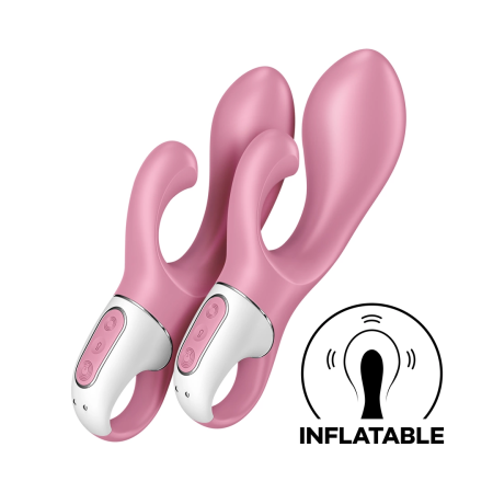 Satisfyer Air Pump Bunny 2 Light Red Intimate Air System Toy
