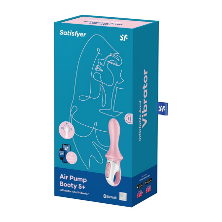 Satisfyer Air Pump Booty 5 Connect App Black - Inflatable Anal Trainer, Bluetooth