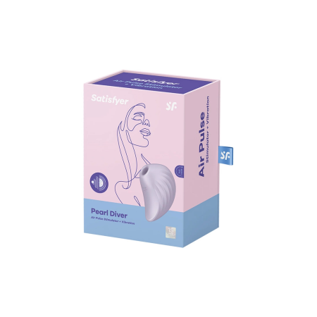 Satisfyer Pearl Diver Air Pulse Vibrator Double Motor, Pink, Compact