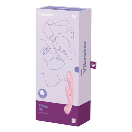 Satisfyer Triple Oh Flexible Silicone Rabbit System, Rechargeable IPX7