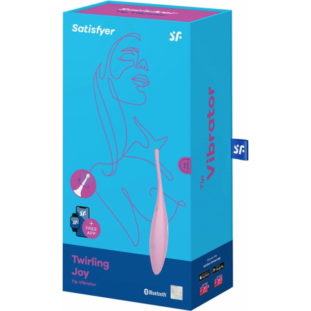 Satisfyer Twirling Joy Precision Tip Vibrator Pink USB Rechargeable