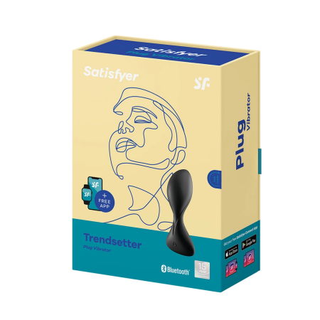 Satisfyer Trendsetter Vibrating Plug App-Controlled Silicone Black