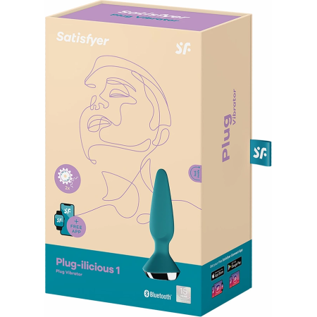 Satisfyer Plug-ilicious 1 Vibrating Anal Plug Teal Rechargeable Silicone