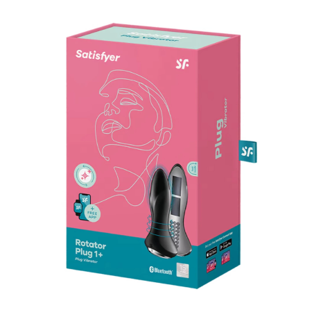 Satisfyer Rotator Plug 2+ App-Controlled Vibrating Anal Plug, Black